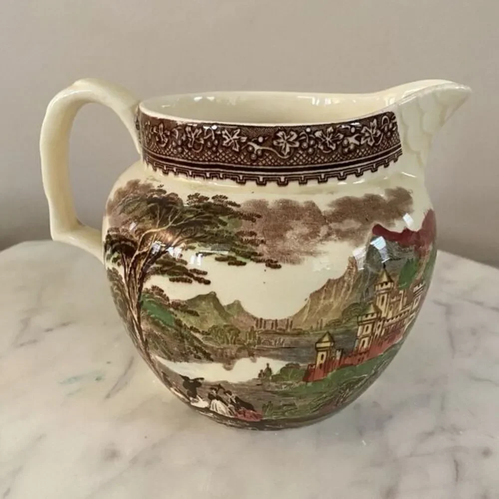 RARE ANTIQUE ROYAL STAFFORDSHIRE JENNY LIND C.M.&S. CREAMER 4-1/2
